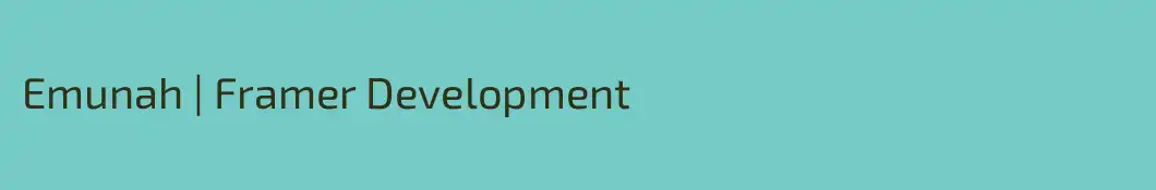 Emunah | Framer Development